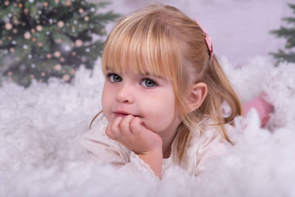 foto retrato navidad nieve niña xativa valencia ontinyent