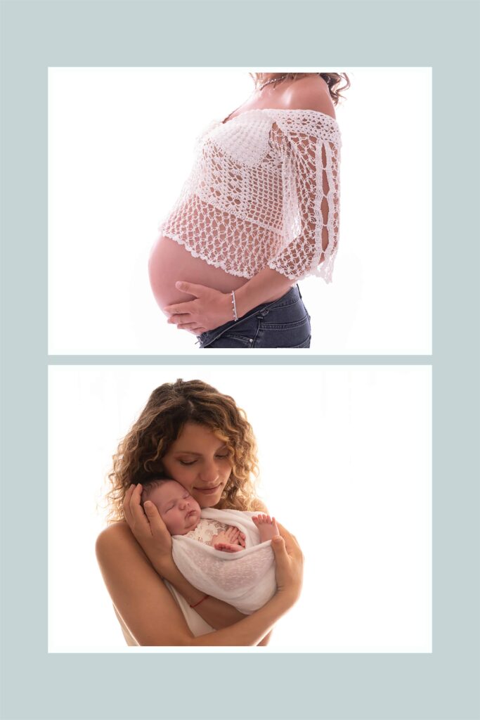 pack sesion de fotos embarazo en estudio y recien nacido xativa valencia alzira