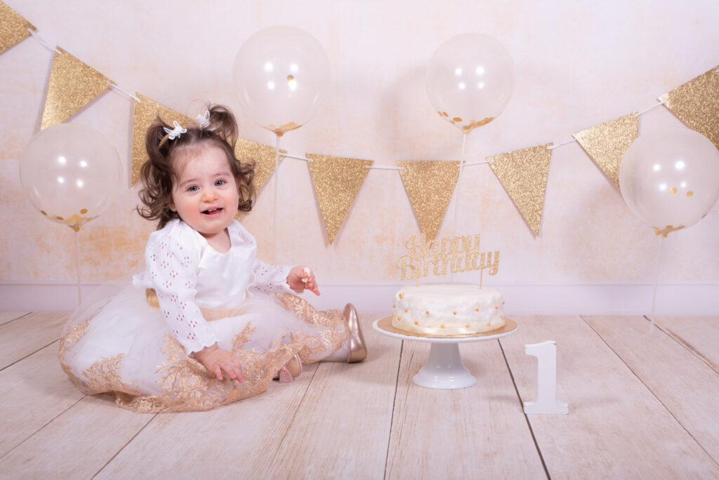 sesion de fotos del primer cumpleaños del bebé