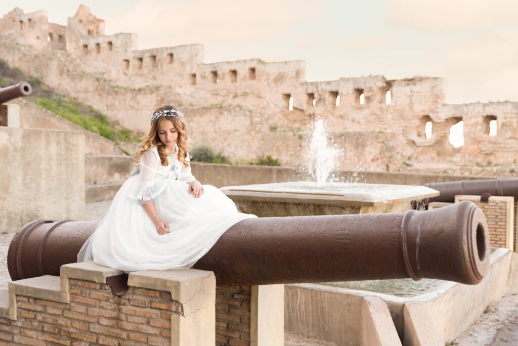 Fotógrafa de comunión en Xàtiva estudio y Castillo