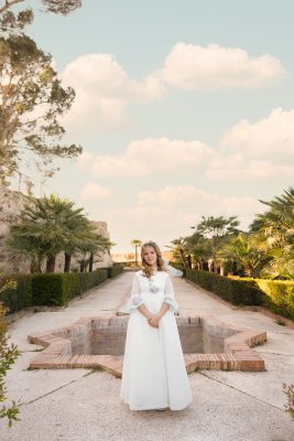 Fotografía de comunión Xàtiva sesión mágica en el castillo